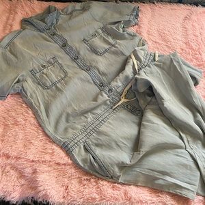 Ann Taylor Loft Lou & Grey Light Blue Denim Jumpsuit